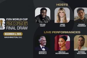 FIFA公布2026年世界杯抽签仪式嘉宾阵容，汇聚众多知名演艺明星