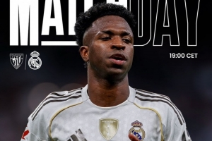 力争三分！皇马发布客战毕巴海报：维尼修斯单人出镜