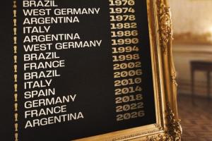 明晨抽签！世界杯官方晒历届冠军：快要到新名字出现的时候了...