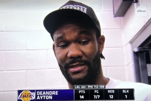 雷迪克称赞防守！艾顿：真的不知道他在说什么 我打得不好 感谢他