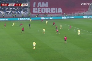 西班牙4-0格鲁吉亚！费兰传中助攻，奥亚萨瓦尔头球破门双响！