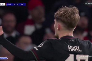 拜仁1-1扳平枪手！17岁天才卡尔包抄破门！格纳布里摆度助攻！