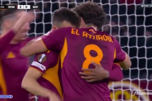 【集锦】欧联杯-艾纳维精彩凌空斩沙拉维建功 罗马2-1中日德兰