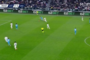 尤文0-1落后！科斯蒂奇被抢断，S·埃斯波西托破门
